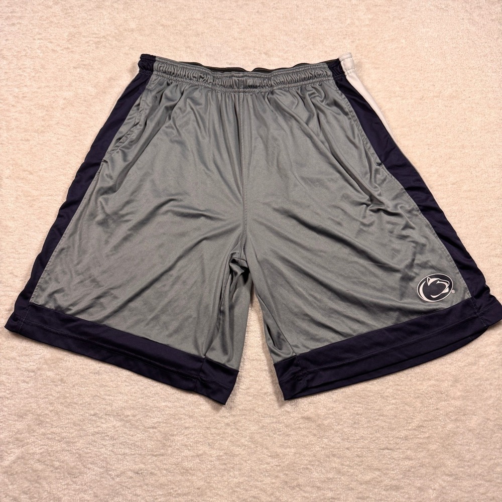 Rivalry‎ Threads Penn State Nittany Lions Basketball Shorts XL Gray Navy White
